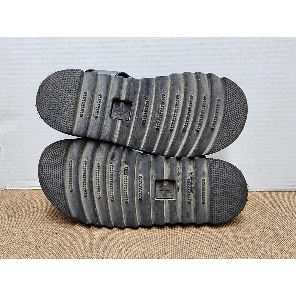 Dr Martens Kids Vossie J Black Leather Chunky Sandals Size 4 US SoftWair